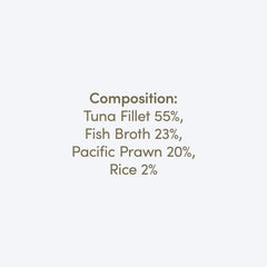 Applaws Natural 75% Tuna Fillet with Pacific Prawn in Broth Wet Cat Food - 70 g